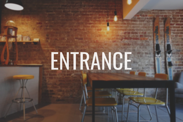 Entrance decal - Vinyl Sticker for Businesses, Stores, Bars, Coffee Shops, Eatery, Cafeteria, Food Truck!
